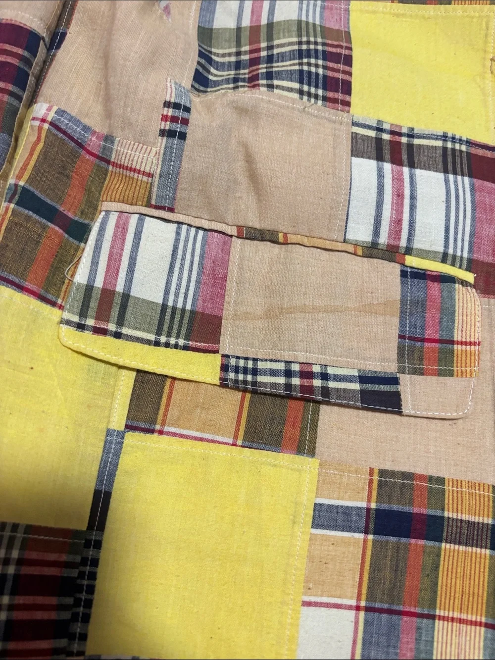 Varsity town, India madras patchwork jacket